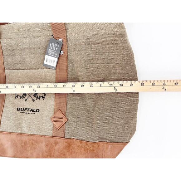 Buffalo David Bitton Messenger Weekender Travel Bag Canvas Cross Body NWT $139 - Picture 13 of 16